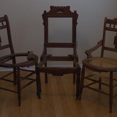 Antique "project" chairs  $10 each or $20 for all three.  N0 reasonable offer refused.
