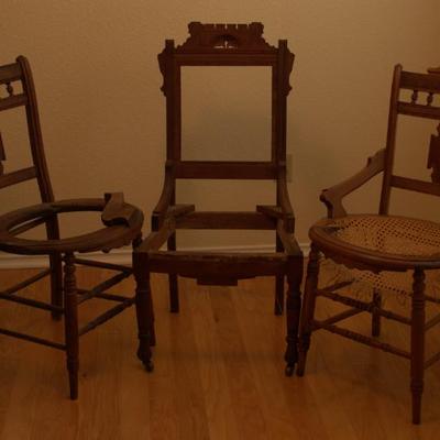 Sale Photo Thumbnail #3: Antique "project" chairs
$10 each or all three for $20