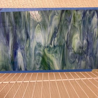 Sale Photo Thumbnail #29: 12x24 stained glass, blue is dominant color