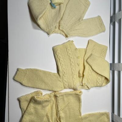 Sale Photo Thumbnail #20: Wool baby sweaters - hand knit from 1950s