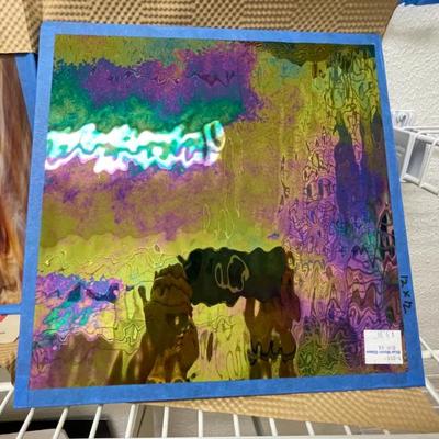 Sale Photo Thumbnail #28: 12x12 textured iridescent stained glass