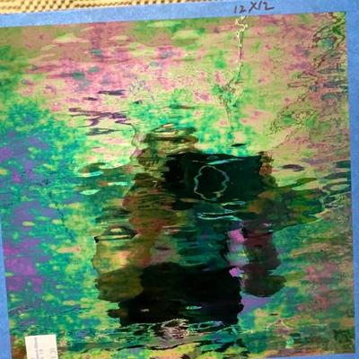 Sale Photo Thumbnail #30: 12x12 textured iridescent stained glass