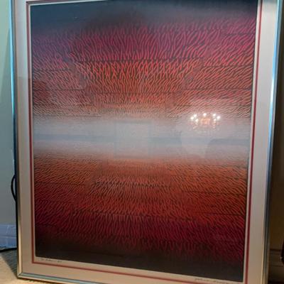 “Saku 5/50 - 25” Lithograph by Yukio Hasumi Dated ‘89