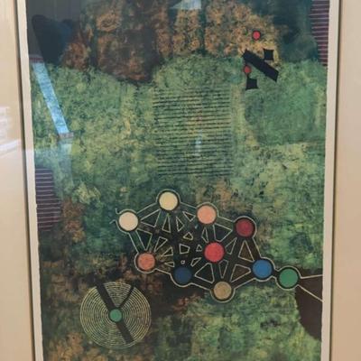 “The Letter Aleph" by Mordecai Ardon, Limited Edition Lithograph 54/150