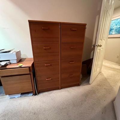 Two filing cabinets