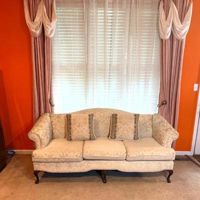 Antique Chippendale Camelback sofa