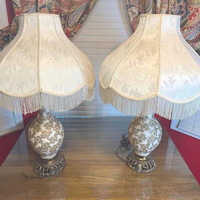 2 1960”s Bedside Table Lamps