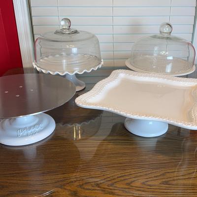 White Glass Cake Stands
