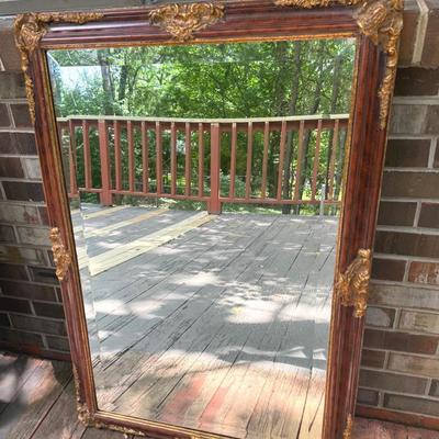 Wood And Gold Frame Atique Mirror 