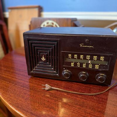Vtg Emerson 1950S BikeLite Am Fm Tube Radio