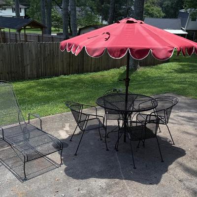 8 Pc Wrought Iron Patio Set