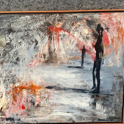 Original Abstract Painting by Betty Green | Bold Figurative Mixed Media on Canvas