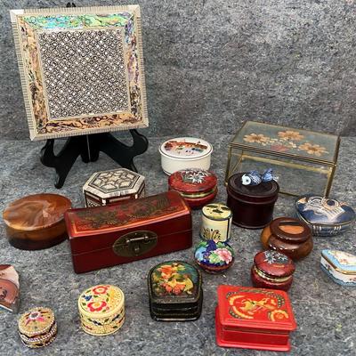 Decorative Trinket & Keepsake Box Collection | Inlaid Wood, Cloisonné, Hand-Painted & More