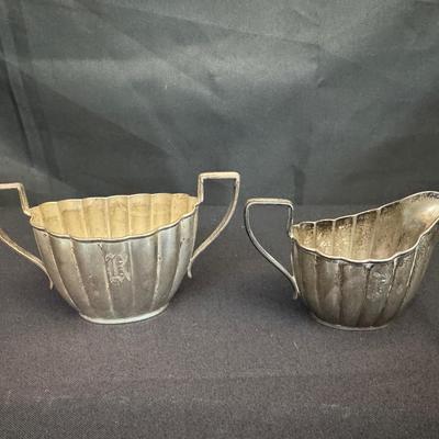 Sterling Silver Creamer And Sugar Bowl | 7oz Total Weight