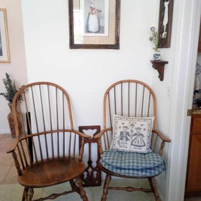 Hu150 two wood chairs more