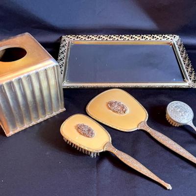 Antique Vanity Silverplate Set