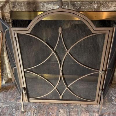 Fireplace Screen And Broom 
