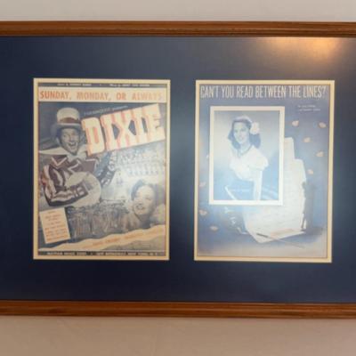 Vintage Sheet Music “Dixie” & “Can’t You Read Between The Lines?”