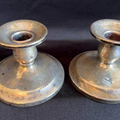 WER Sterling 98 Weighted Candlestick Holders 