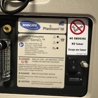 Invacare Platinum 10L Oxygen Concentrator