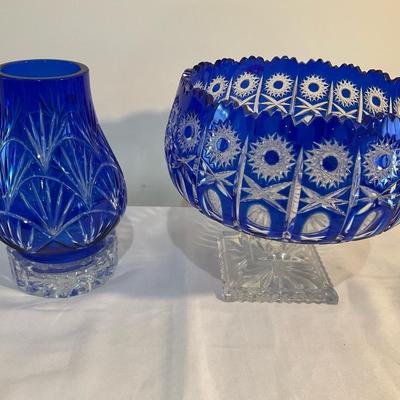 Ofnah Crystal Bowl & Lantern from Poland