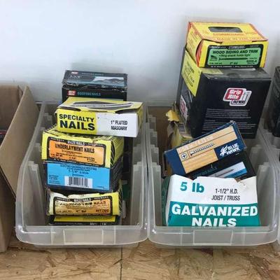 Large Lot Of Fasteners Screws Nails