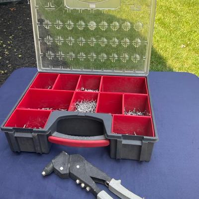 Popriveter And Box Of Rivets