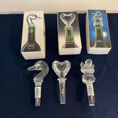 3 Mikasa Wine Bottle Stoppers