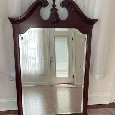 Large Wooden Framed Mirror