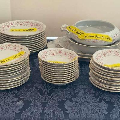 Full Service For 9 Mitterteich China In Lady Claire Pattern