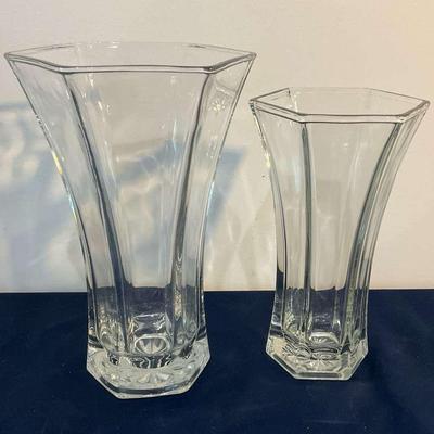 2 Hoosier Glass Vases