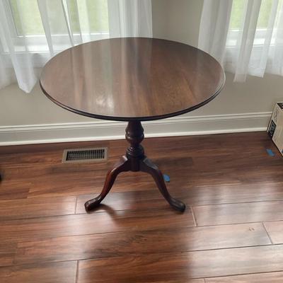 Round Wooden Accent Table