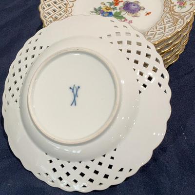 Eight Lattice Dessert Plates