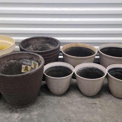 Assorted Indoor / Outdoor Planter Pots and Drip Trays - Various Sizes