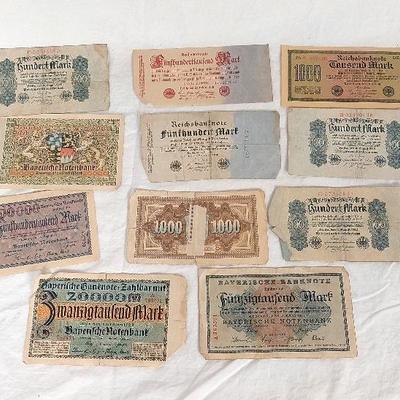 Antique German Marks Notes 11 Larger Notes