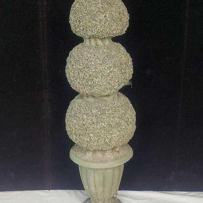 Decorative Potted Triple Faux Boxwood Topiary 