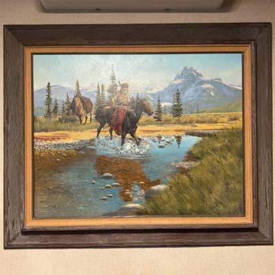 Marvin A. Enes “Emperor Of Beaver Flats” Oil Painting