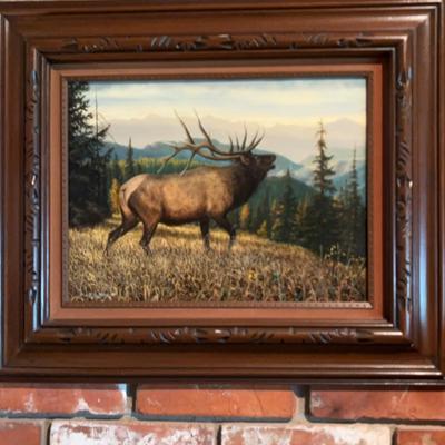 Frank Miller “Elk Bull Domain” Oil Painting