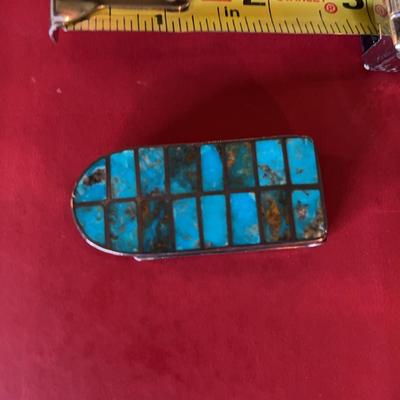 Sterling Silver Turquoise Money Clip