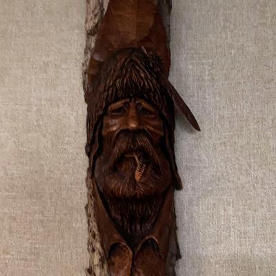 Pat Welliver “Mountain Man” Wood Sculpture