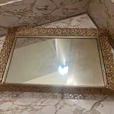 Vintage Vanity Mirrored Tray