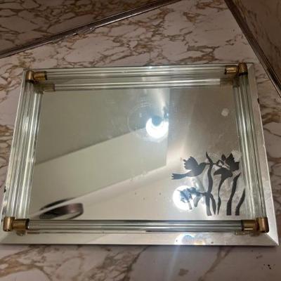 Vintage Vanity Mirrored Tray