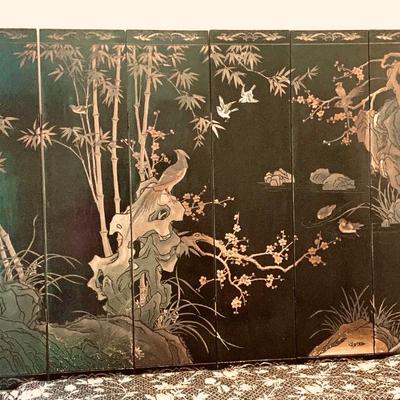 Sale Photo Thumbnail #77: Chinese six panel Coromandel screen