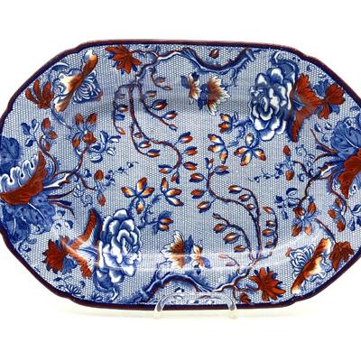 Sale Photo Thumbnail #103: Antique English platter, 11 1/2 x 16”