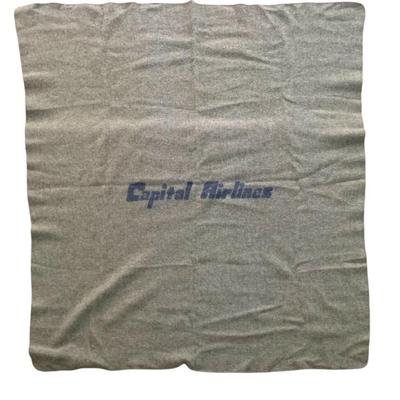Sale Photo Thumbnail #81: Capital Airlines wool blanket, 51 x 56” 