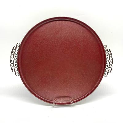 Sale Photo Thumbnail #101: Mid century Keyes Moire Glaze 15” tray