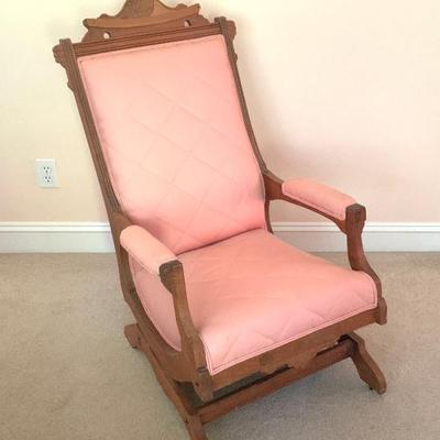 Sale Photo Thumbnail #37: Antique Victorian platform rocker, excel. cond.