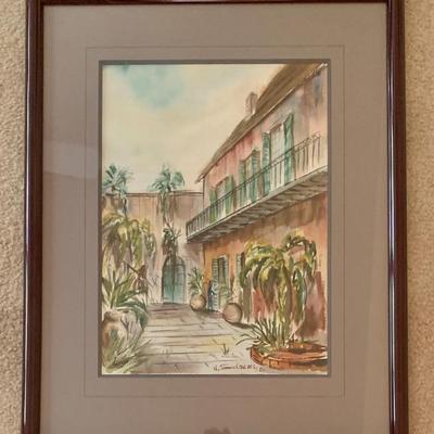 Sale Photo Thumbnail #68: J. Sulzer “52” w/c of New Orleans 22x16
