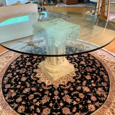 Sale Photo Thumbnail #95: Round glass top table