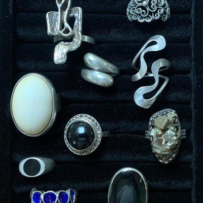 Sale Photo Thumbnail #27: Sterling rings